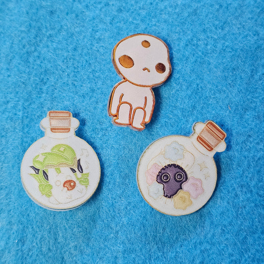 234: Ghibli Acrylic Pins Lot 1