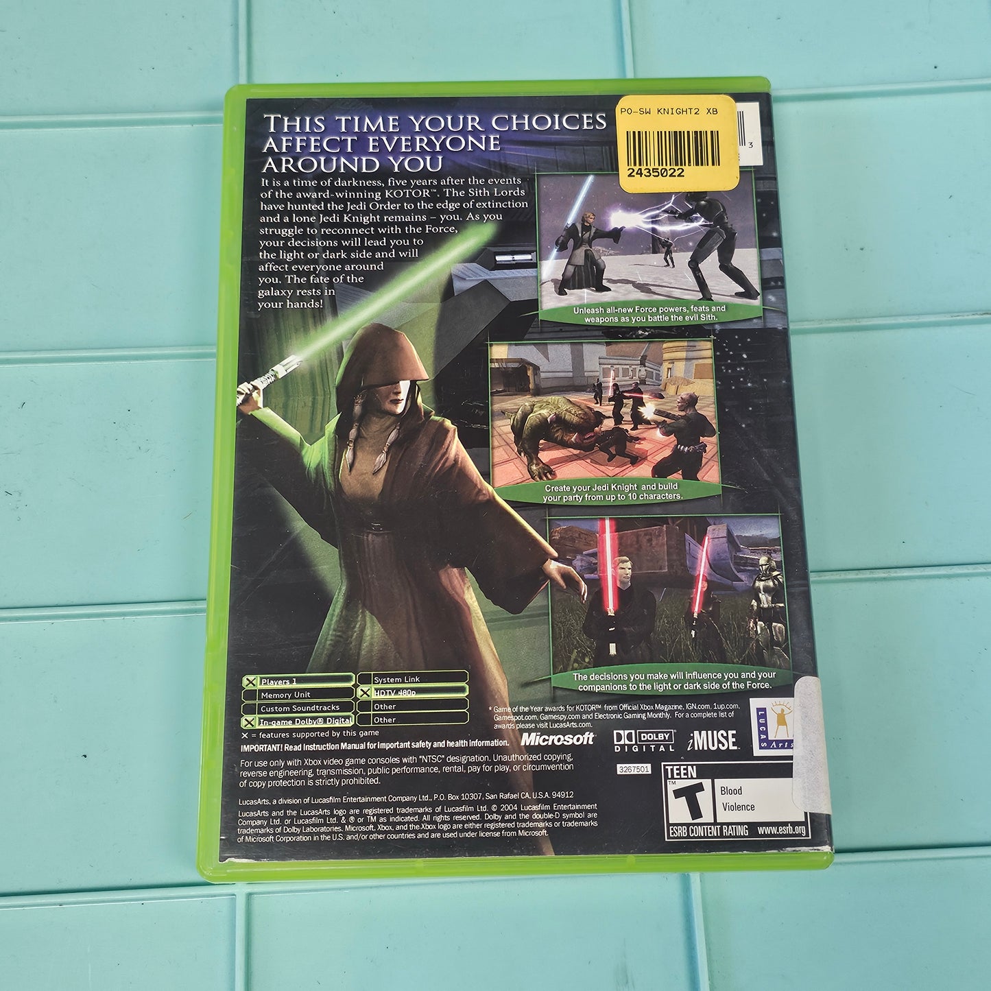 075: Star Wars: Knights of the Old Republic II: The Sith Lords - XBox