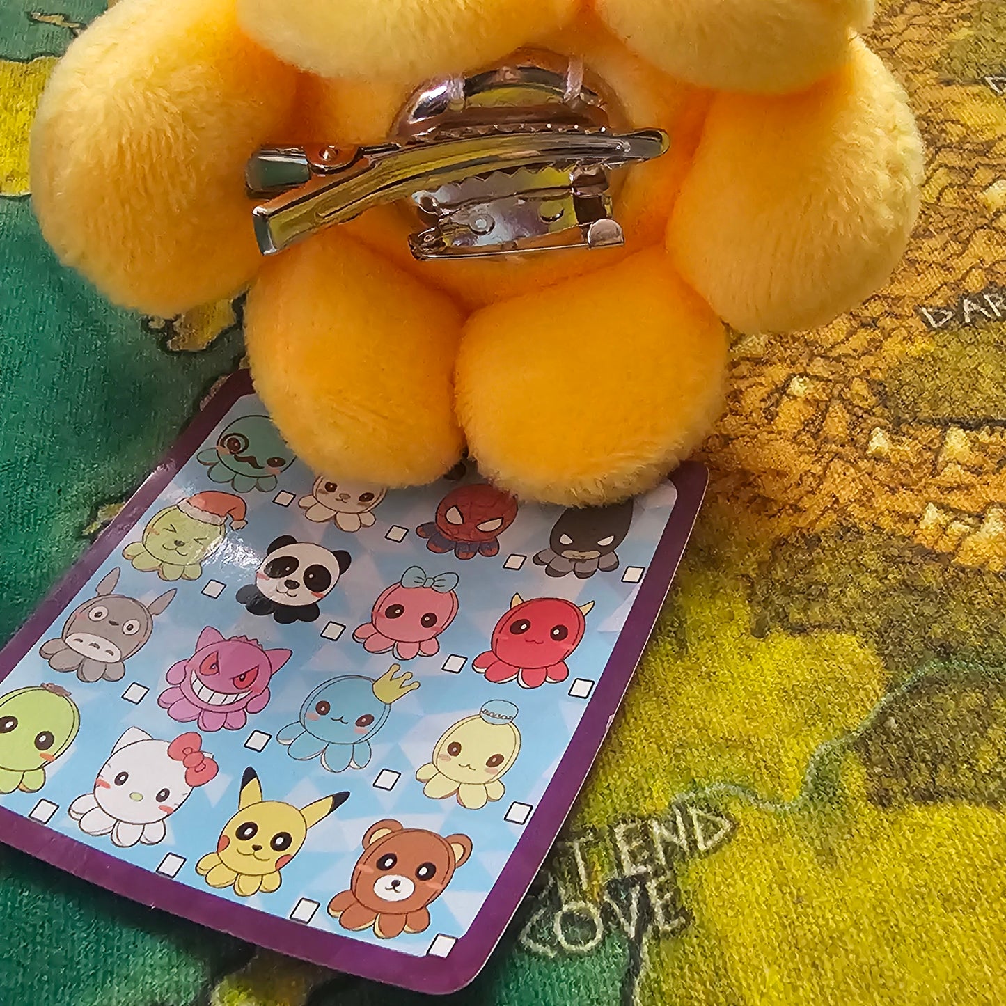 243: Orange Octmon Hair Clip
