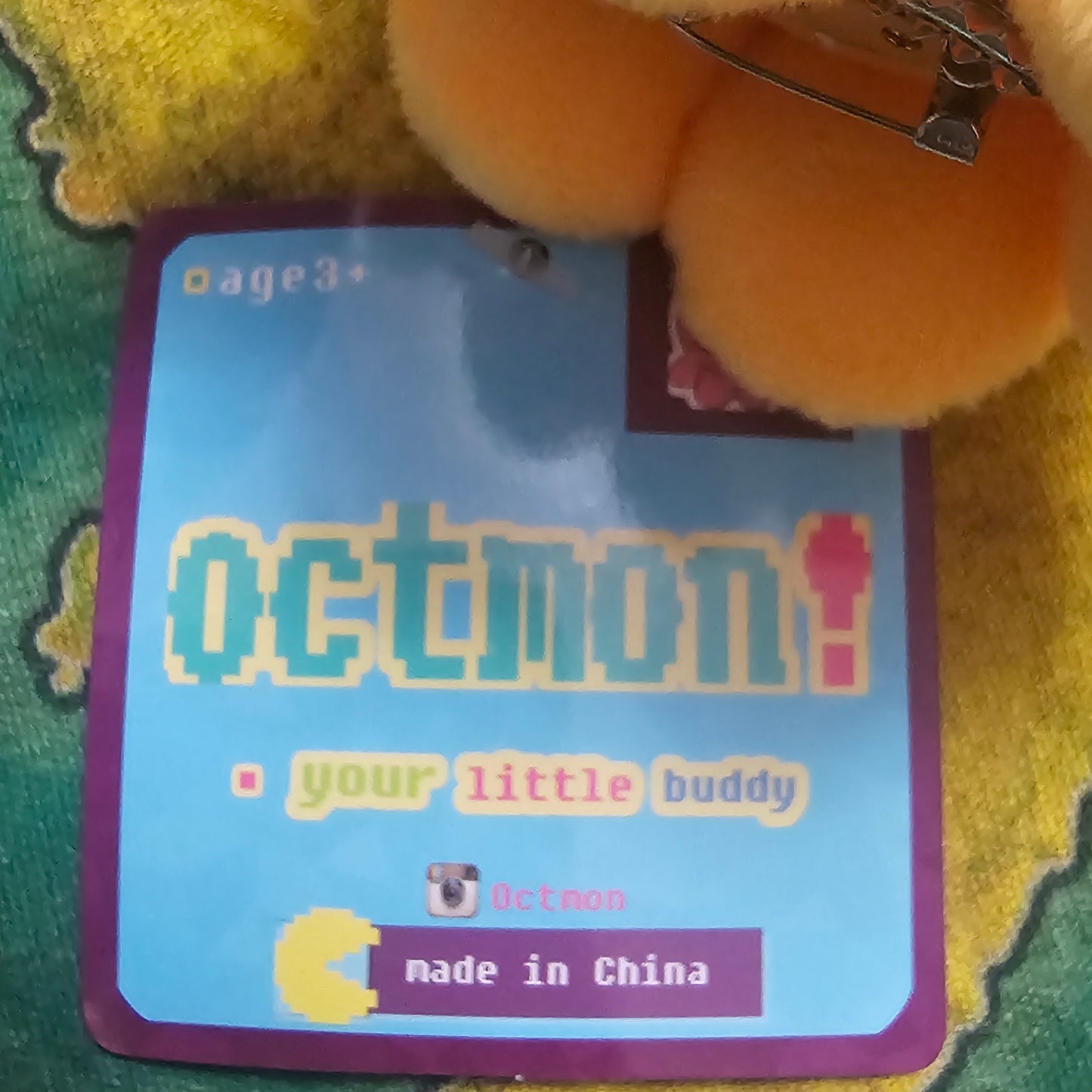 243: Orange Octmon Hair Clip