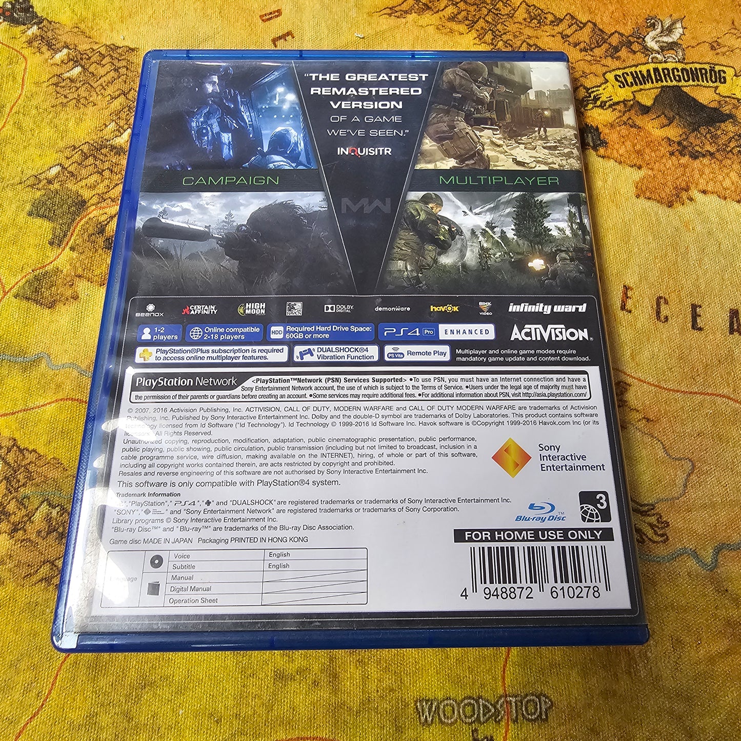 103: Call of Duty: Modern Warfare Remastered (Region 3 Import) - PS4
