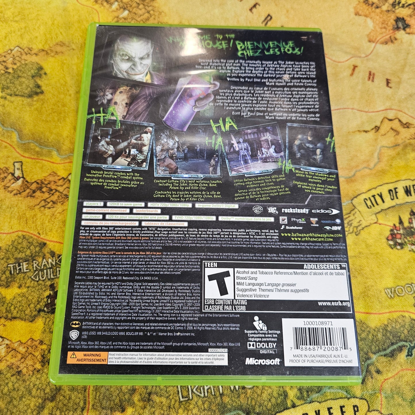 008: Batman Arkham Asylum - XBox 360