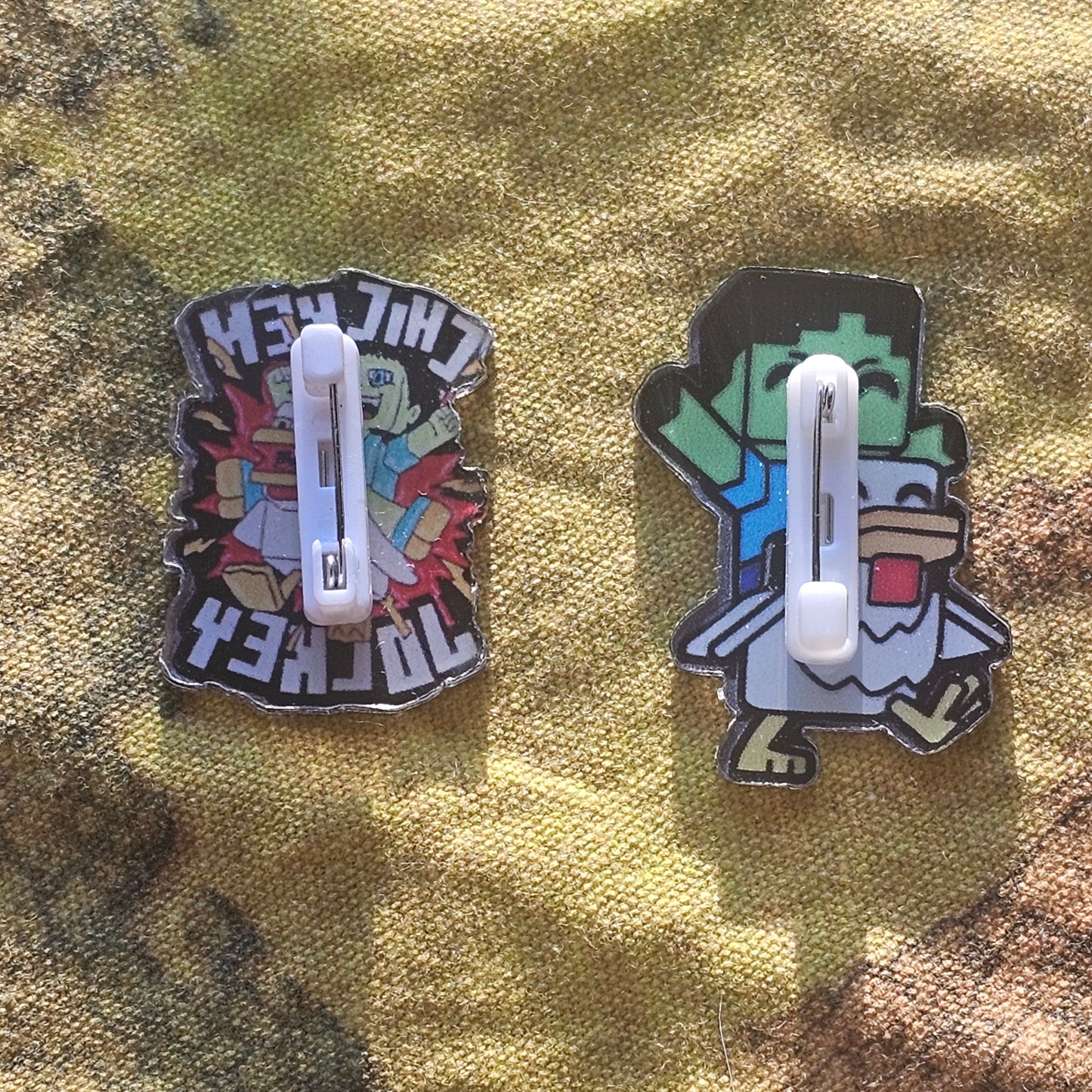 095: Acrylic Minecraft Pins
