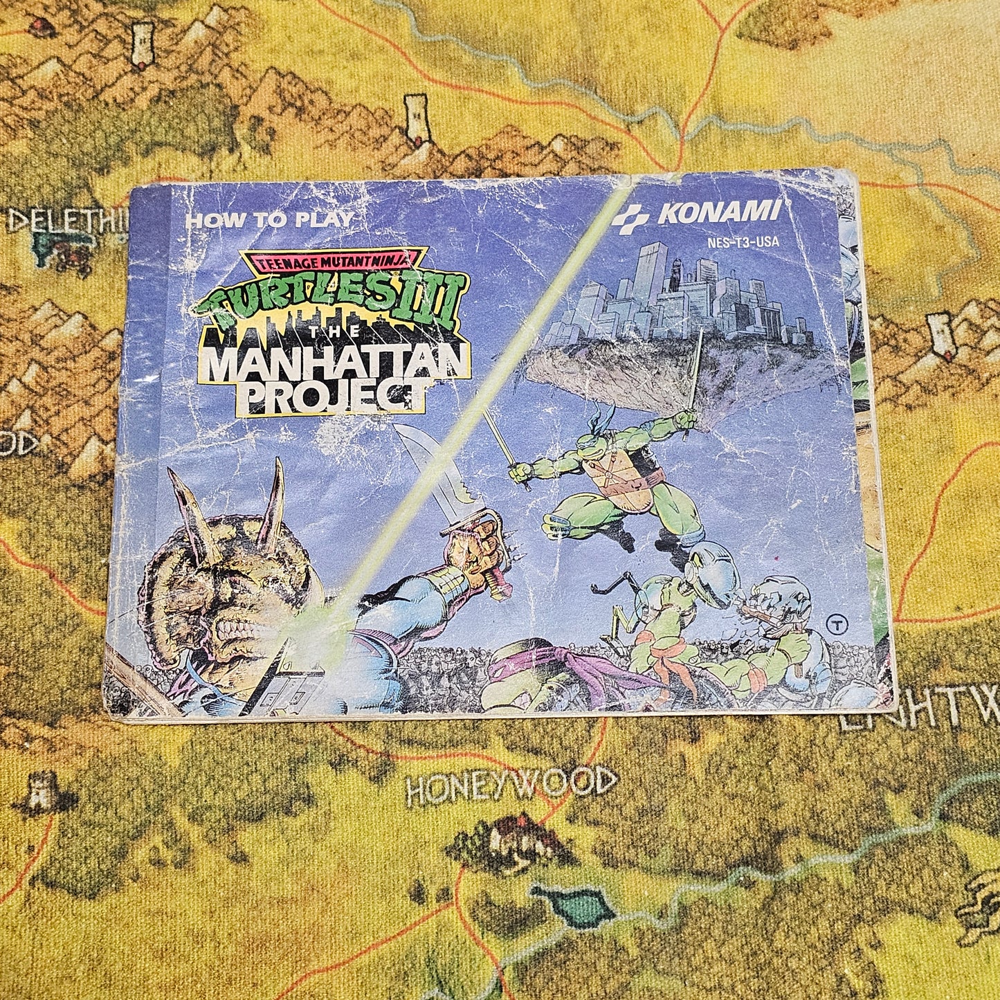 008: MANUAL: TMNT III The Manhattan Project - NES