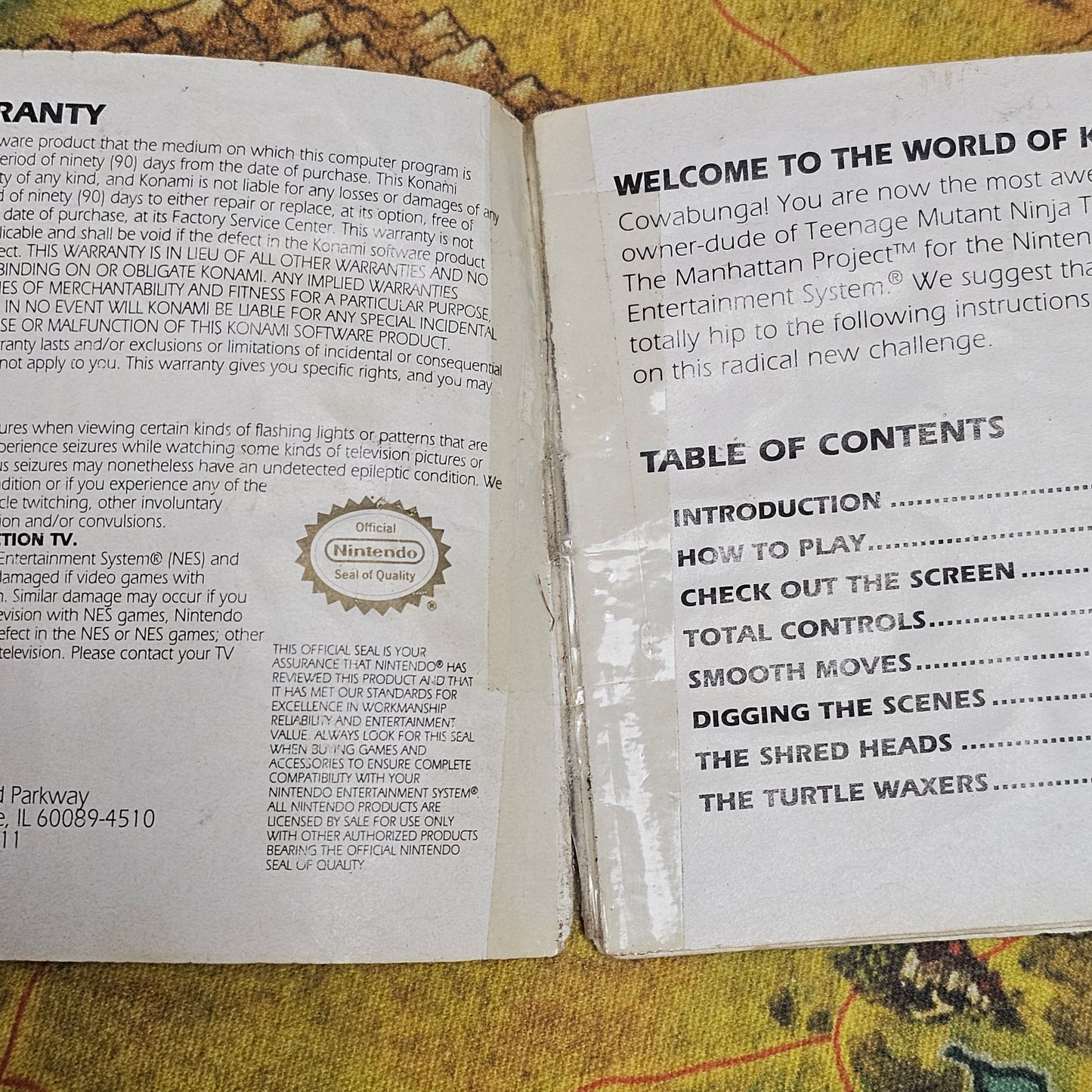 008: MANUAL: TMNT III The Manhattan Project - NES