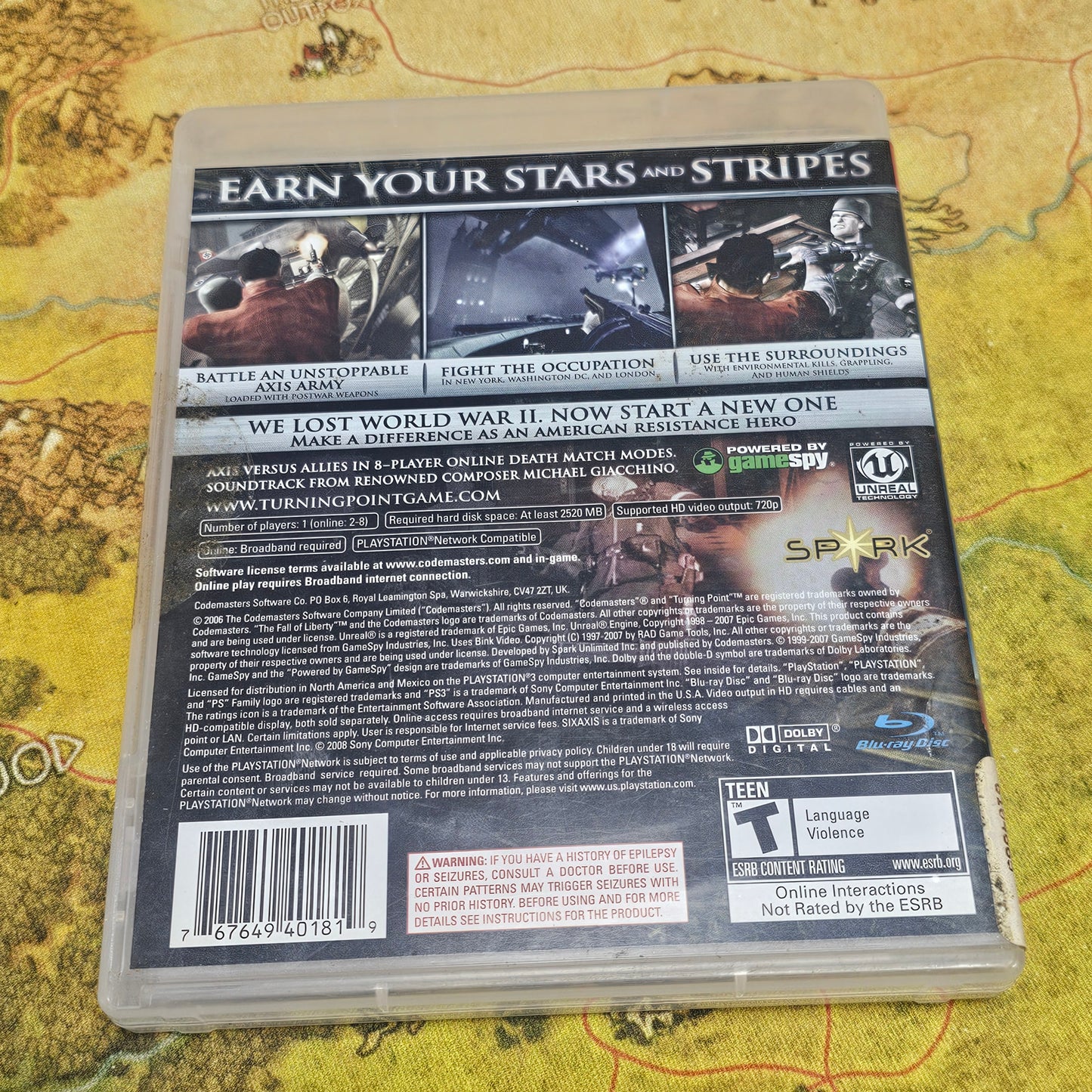 142: Turning Point: Fall of Liberty - PS3