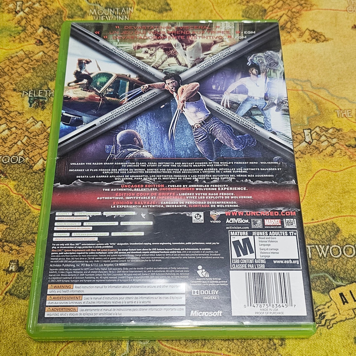 158: X-Men Origins: Wolverine - XBox 360