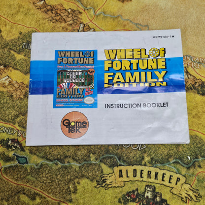 101: MANUAL: Wheel of Fortune Family Edition - NES