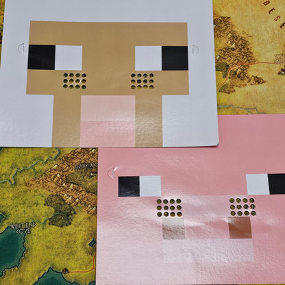 072: Sheep and Pig Paper Masks