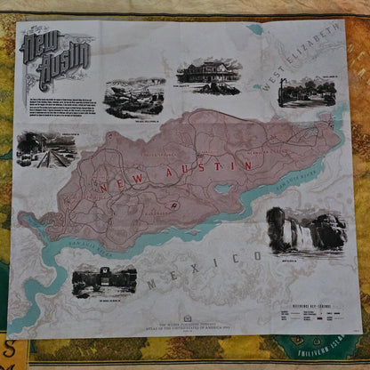 070: Red Dead Redemption II Maps Poster