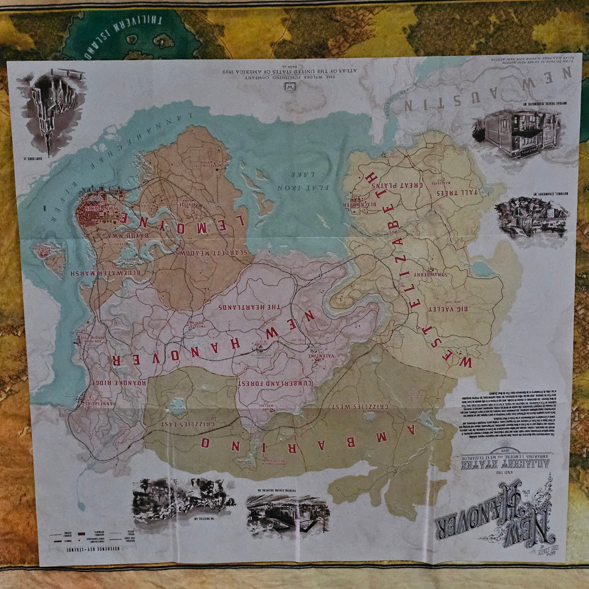 070: Red Dead Redemption II Maps Poster