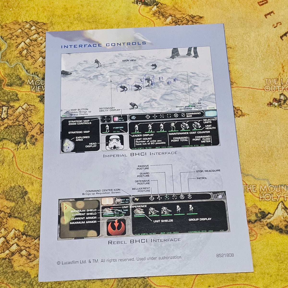 083: Reference Card: Star Wars: Force Commander - PC