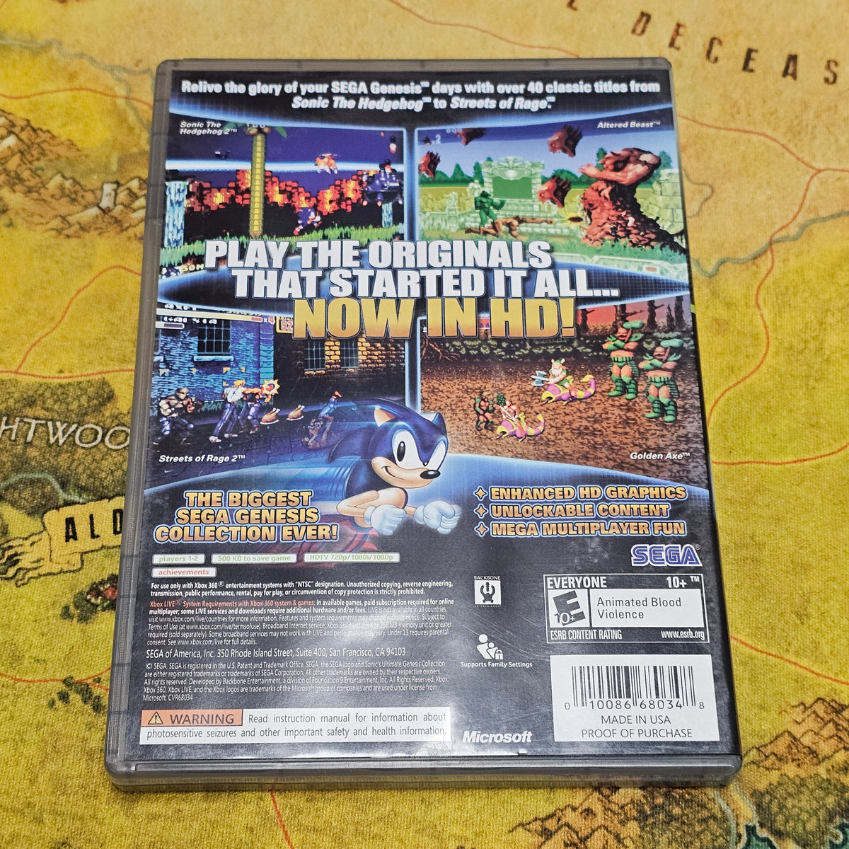 015: Sonic's Ultimate Genesis Collection - XBox 360